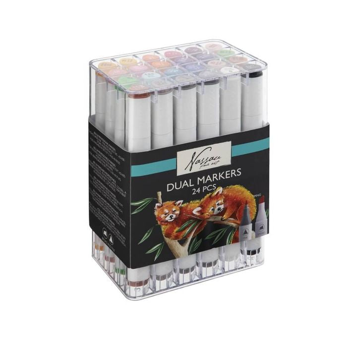 Nassau Fine Art kétvégű filctoll készlet 24 db
