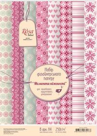 Scrapbooking papírkészlet Gyengéd pillanatok 21 x 29.7 cm