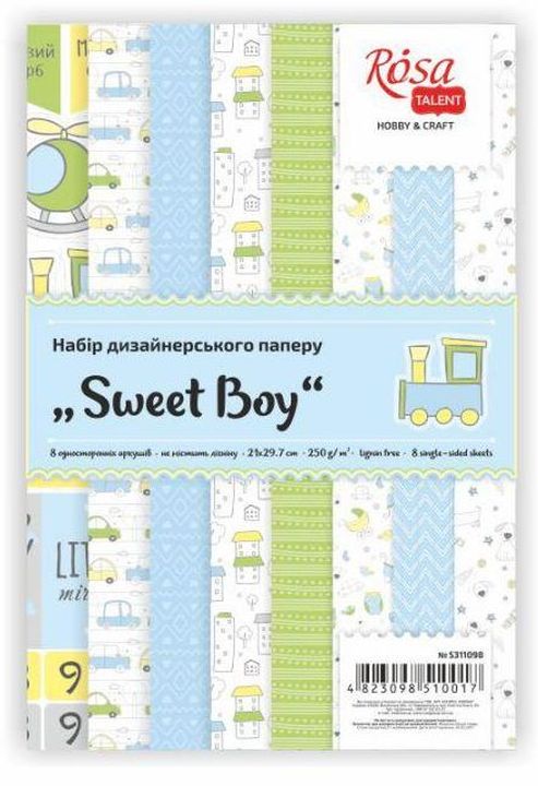 Sweet Boy scrapbooking papírkészlet 21 x 29.7 cm