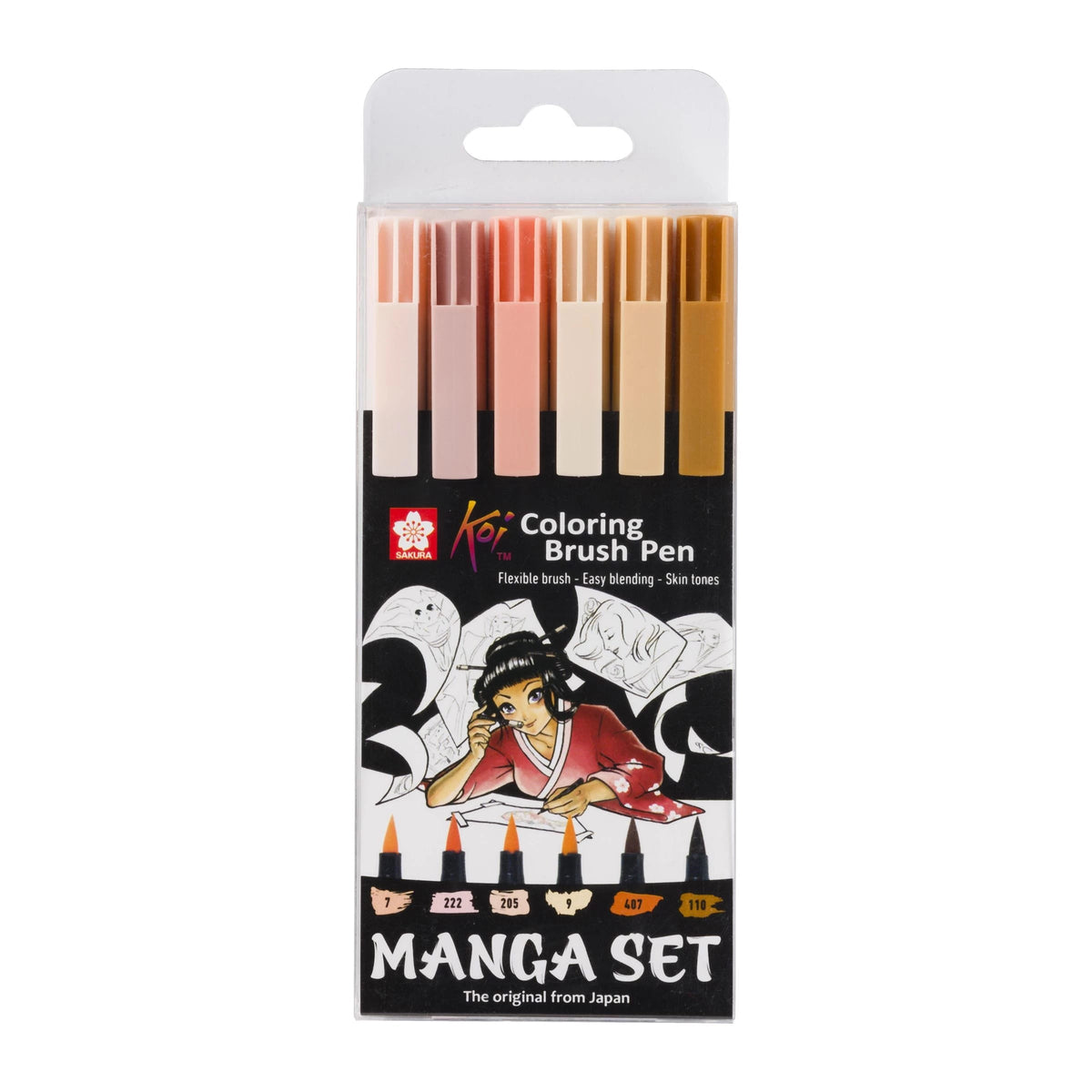 SAKURA Koi Coloring Brush akvarell ecsetfilc Manga