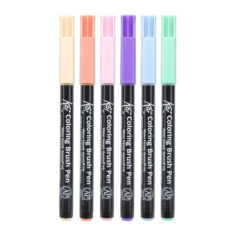 Sakura Koi Coloring Brush Pen akvarell ecsetfilc készlet - 6 db Sweets