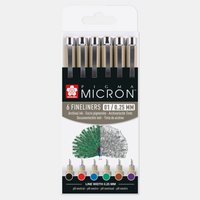 Sakura Pigma Micron 01 tűfilc készlet 0,25 mm – 6 szín