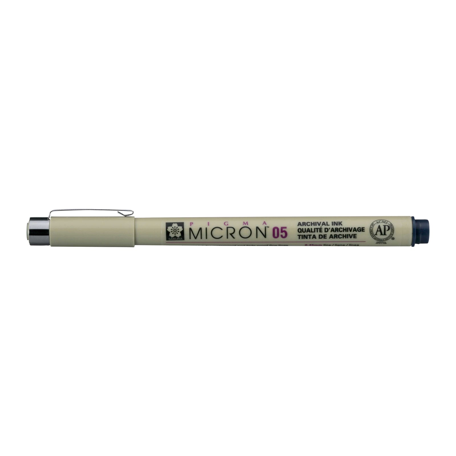 Sakura Pigma Micron 05 tűfilc 0,45 mm – 6 darabos színes készlet – Kékesfekete