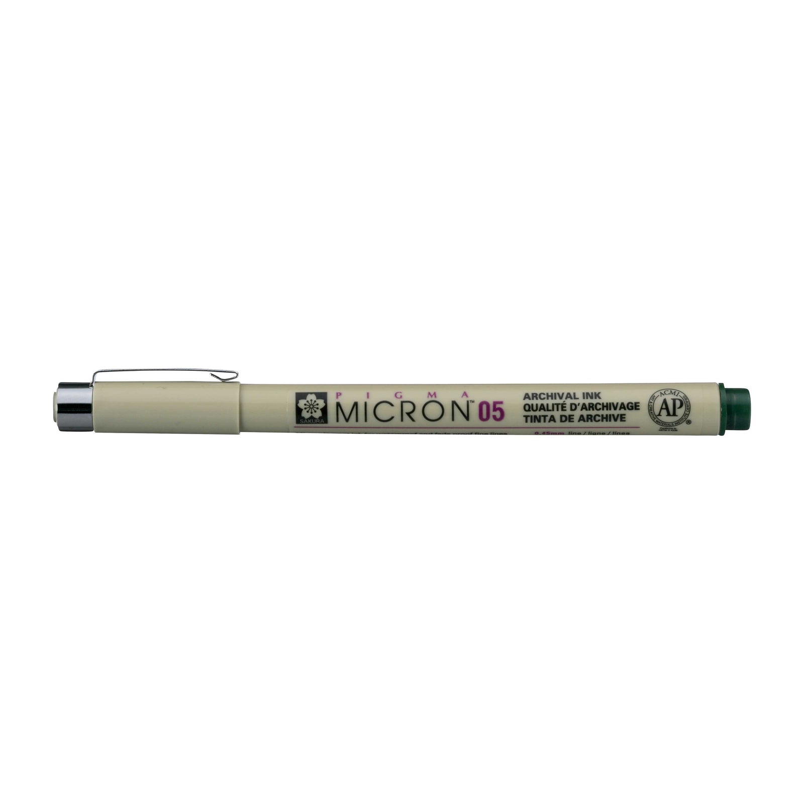 Sakura Pigma Micron 05 tűfilc 0,45 mm – 6 darabos színes készlet – Vadászzöld