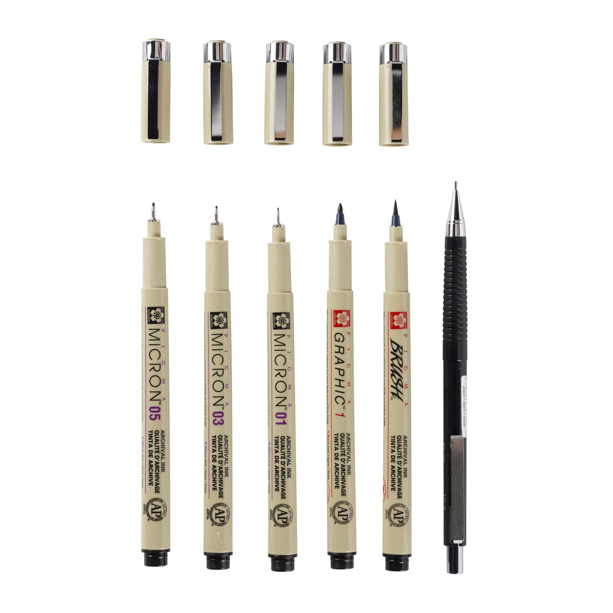 Sakura Pigma Micron Manga tűfilc készlet - 6 db-os / fekete