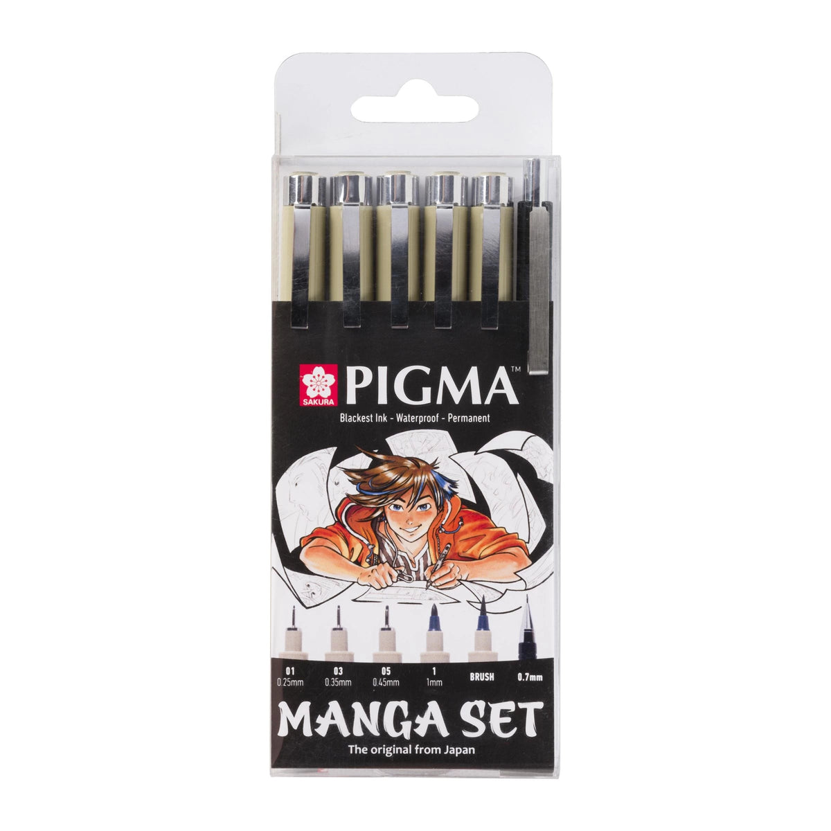 Sakura Pigma Micron Manga tűfilc készlet - 6 db-os / fekete