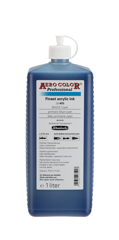 Schmincke AERO COLOR Professional akril tinta 1 l – 405 Primér kék cián