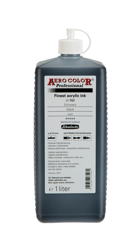 Schmincke AERO COLOR Professional akril tinta 1 l – 702 Fekete