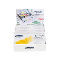 Schmincke AKADEMIE Aquarell üres fémdoboz 12 félcsészéhez