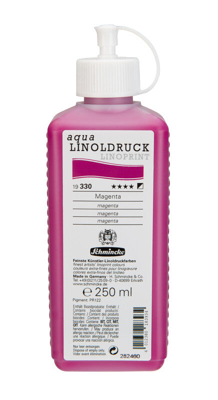 Schmincke aqua-LINOPRINT linómetsző festék 250 ml – 330 Magenta