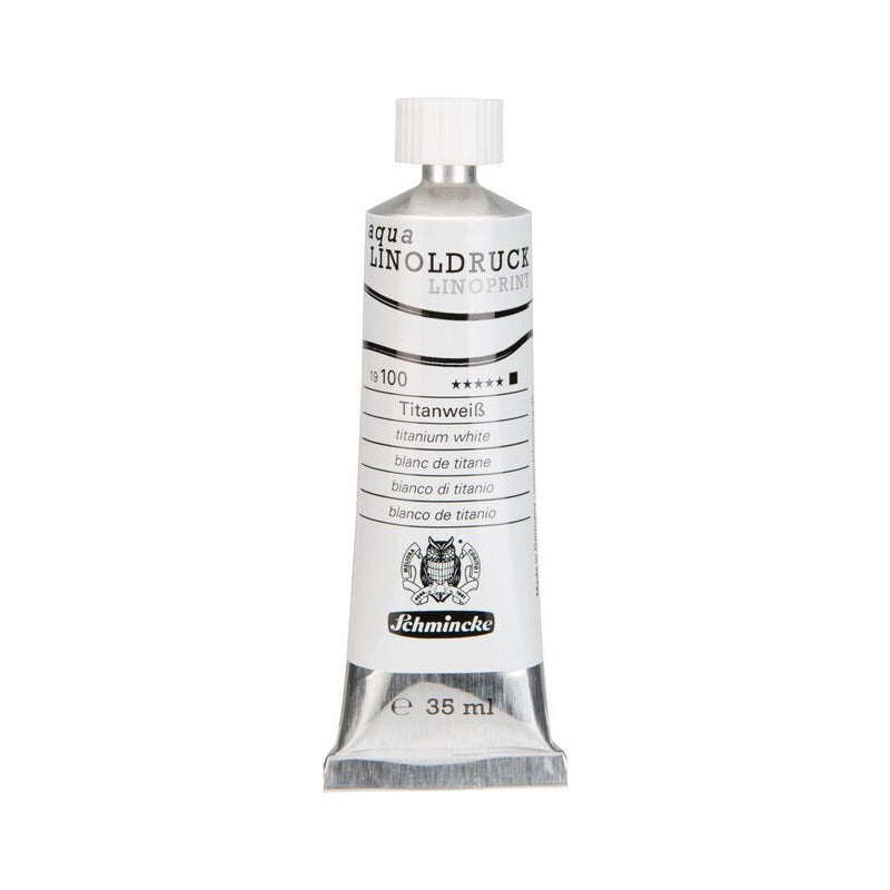 Schmincke aqua-LINOPRINT linómetsző festék 35 ml – 100 Titánfehér