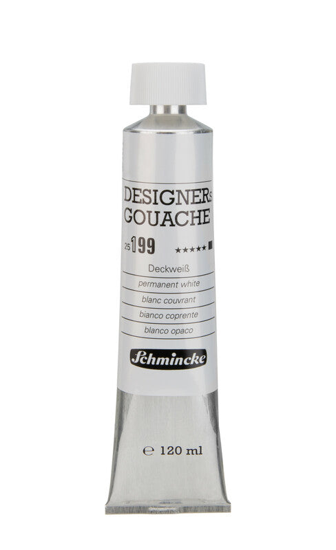 Schmincke Designers Gouache gouache festék 120 ml – 199 Fedőfehér