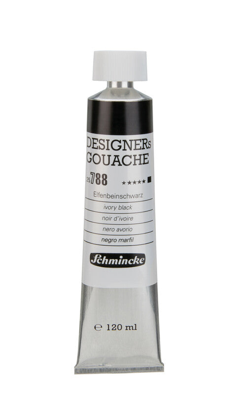Schmincke Designers Gouache gouache festék 120 ml – 788 Elefántcsontfekete
