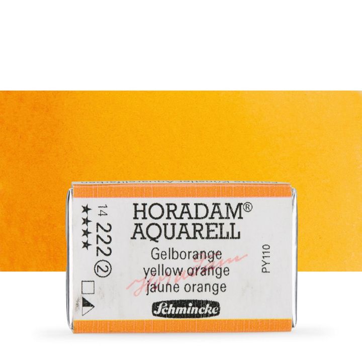 Schmincke Horadam akvarell festékek – 222 Yellow Orange