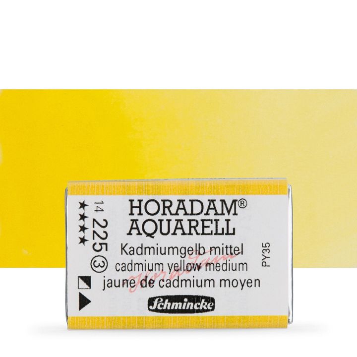 Schmincke Horadam akvarell festékek – 225 Cadmium Yellow Middle