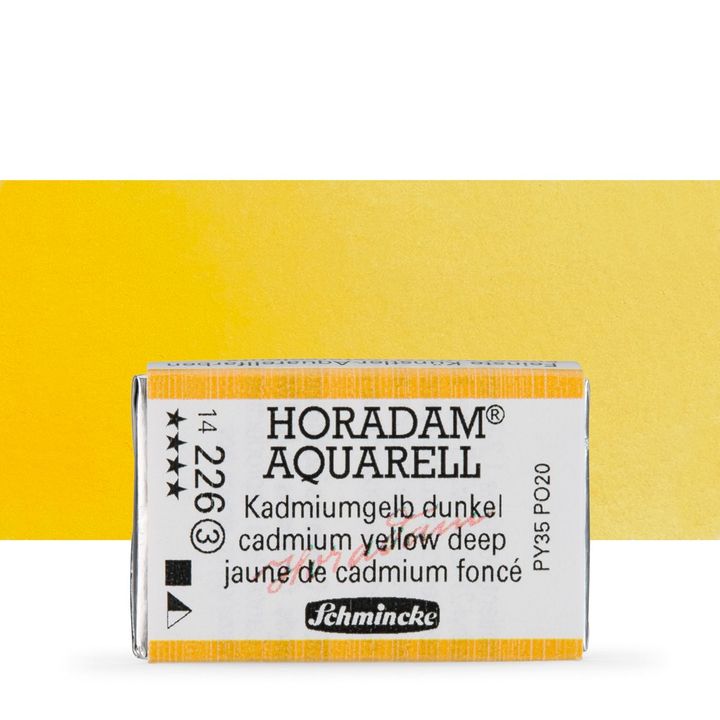 Schmincke Horadam akvarell festékek – 226 Cadmium Yellow Deep