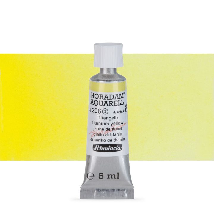 Schmincke Horadam akvarell festékek tubusban 5ml – 206 Titanium Yellow