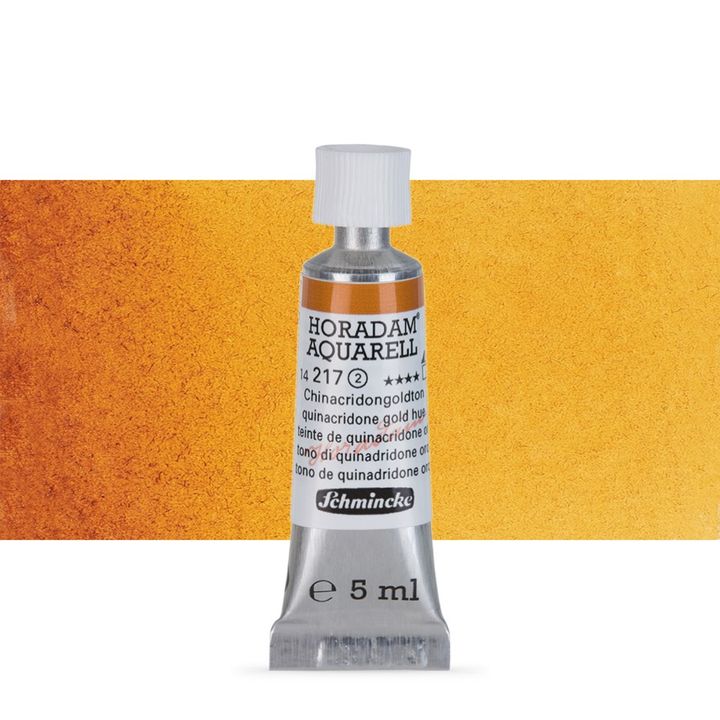 Schmincke Horadam akvarell festékek tubusban 5ml – 217 Quinacridone Gold Hue