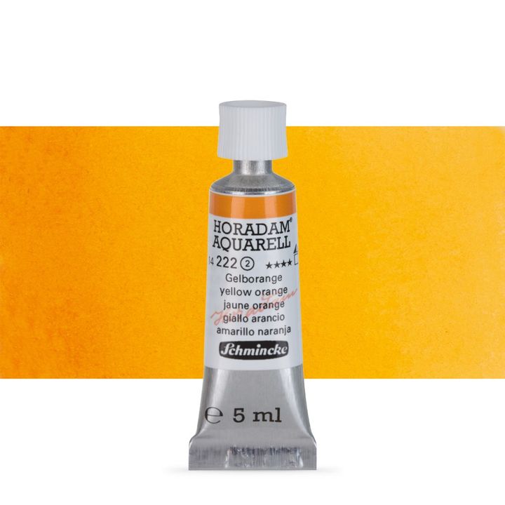 Schmincke Horadam akvarell festékek tubusban 5ml – 222 Yellow Orange