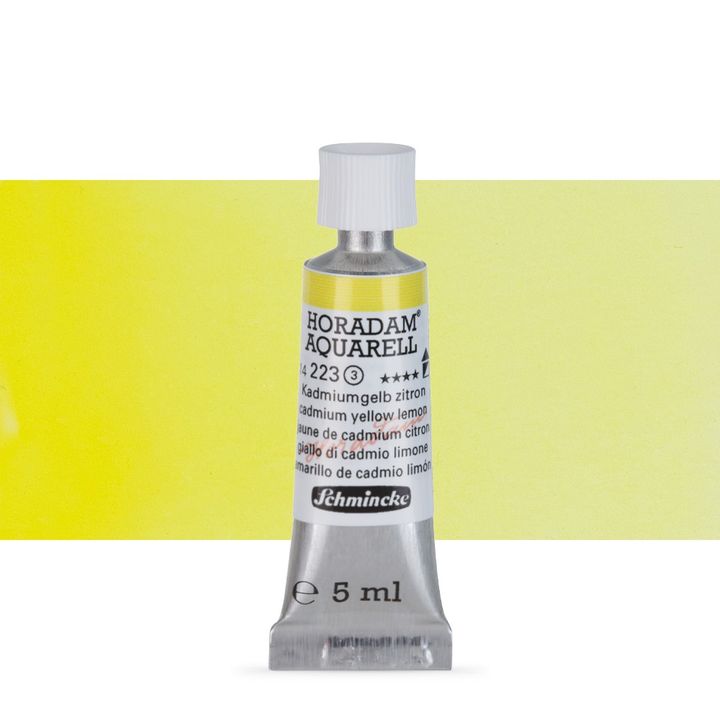 Schmincke Horadam akvarell festékek tubusban 5ml – 223 Cadmium Yellow Lemon