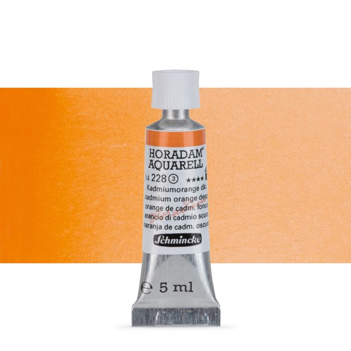 Schmincke Horadam akvarell festékek tubusban 5ml – 228 Cadmium Orange Deep