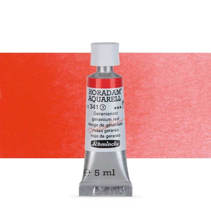 Schmincke Horadam akvarell festékek tubusban 5ml – 341 Geranium Red