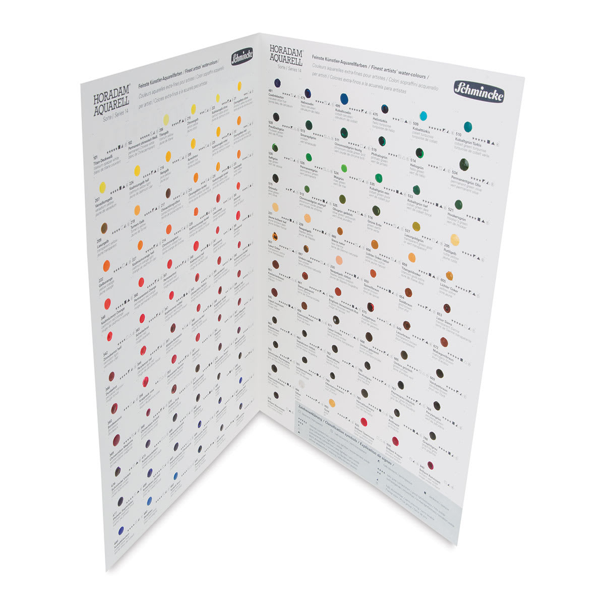 Schmincke HORADAM Aquarell Dot Card akvarell színminta – 140 szín
