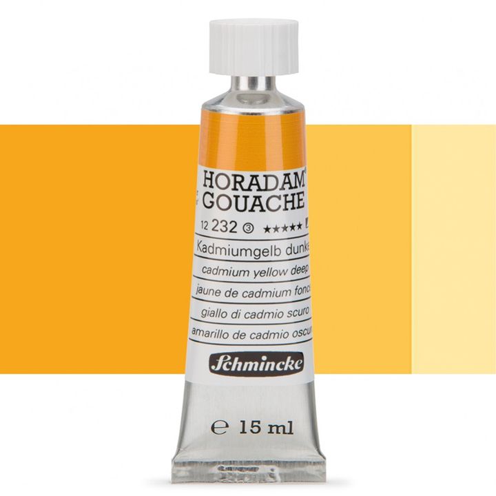 Schmincke Horadam Gouache 15ml – 232 Cadmium Yellow Deep
