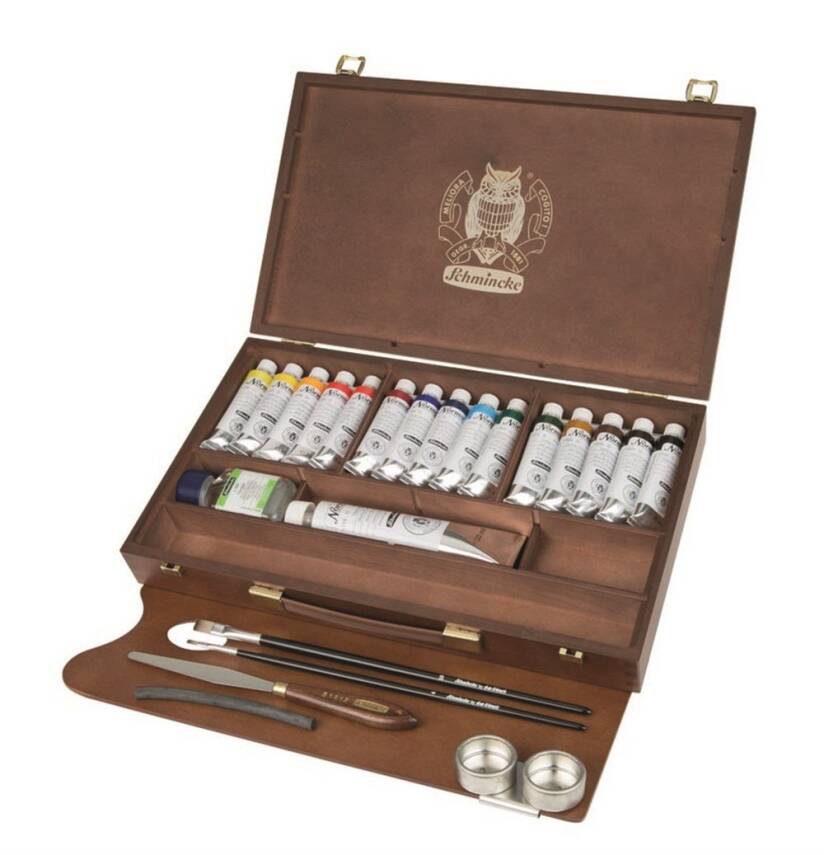 Schmincke NORMA Professional fadobozos készlet, 15 x 35 ml + 120 ml fehér
