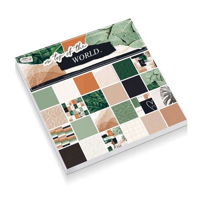Scrapbooking papír 24 ív 30,5 x 30,5 - Növényi motívumok