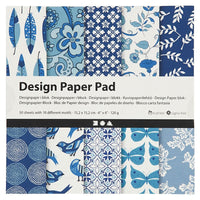 Scrapbooking papír blue / 15.2 x 15.2 cm - 50 lapos