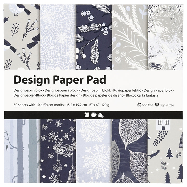 Scrapbooking papír blue nature 15.2 x 15.2 cm - 50 lapos