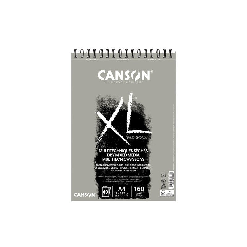Skicovací blok CANSON XL Touch szürke 160 g/m² A4 – A3 - 40 lapos