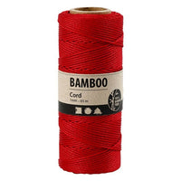 Sodrott bambusz zsinór - 65 m - piros