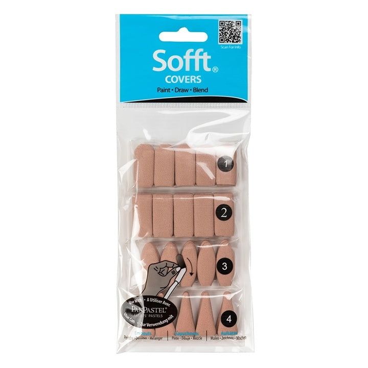 Sofft habszivacs fedelek spatulákhoz - 40 db - formák keveréke (1)