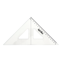 Spoko derékszögű vonalzó (rajzsablon), 16 cm – átlátszó