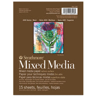 STRATHMORE 400 Mixed Media tömb 300 g/m² 15 x 20 cm - 15 lapos