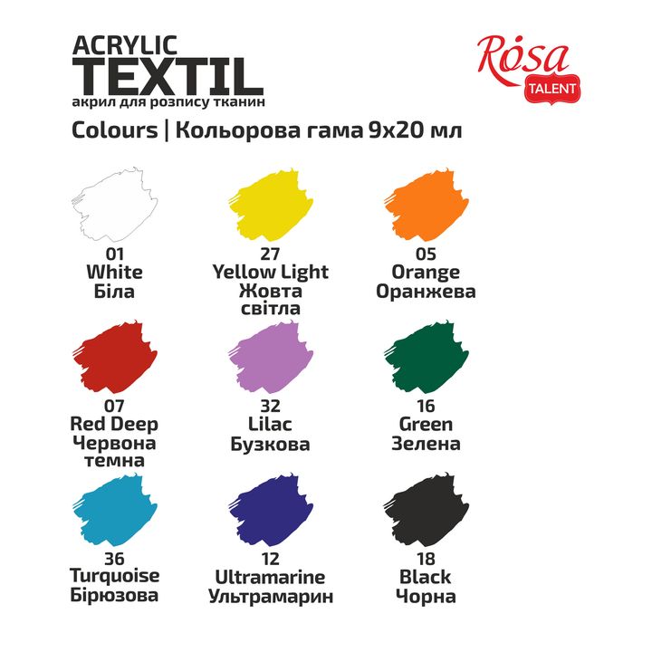 STYLE ROSA TALENT akril festékkészlet textíliákhoz (5)
