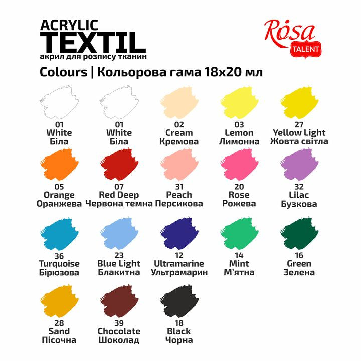 STYLE ROSA TALENT akril textilfesték készlet (5)
