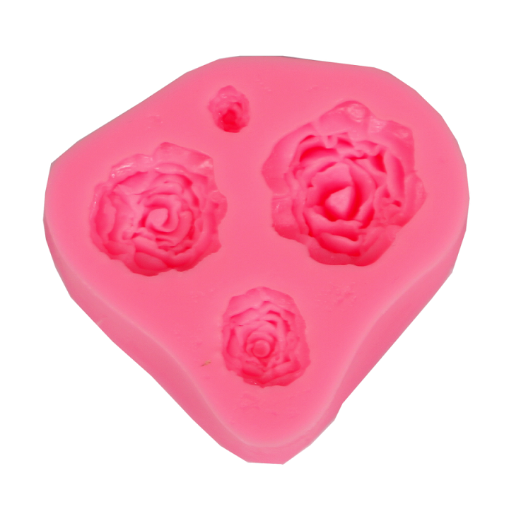 Szilikon forma 4 rózsa 7x6.5x1.8 cm