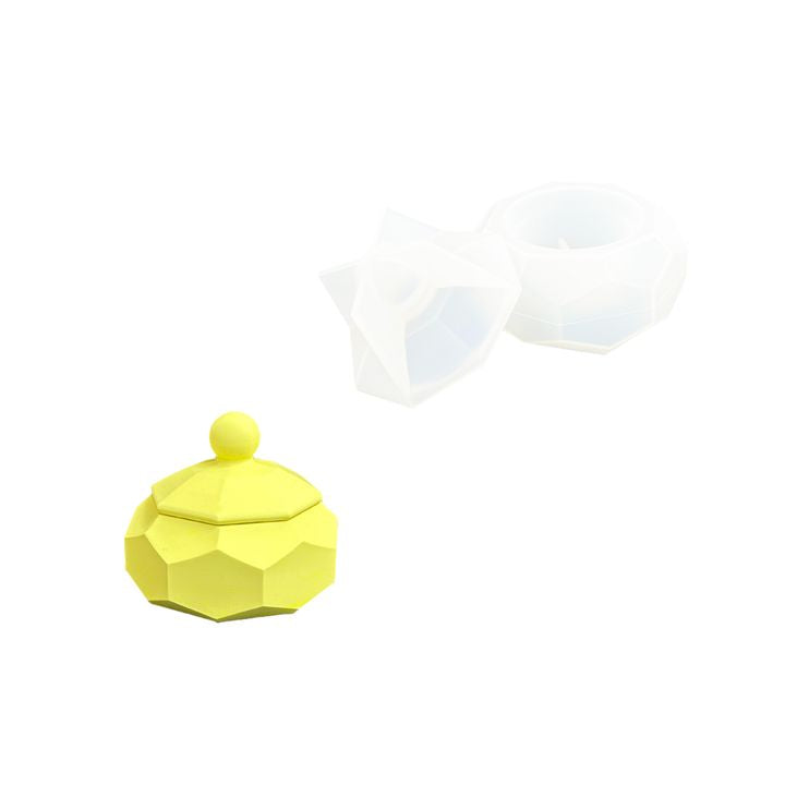Szilikon öntőforma 9.1x4.5x4cm - Facettált ékszerdoboz (1)