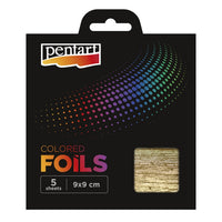 Színes fólia Pentart 5 lap - 9 x 9 cm
