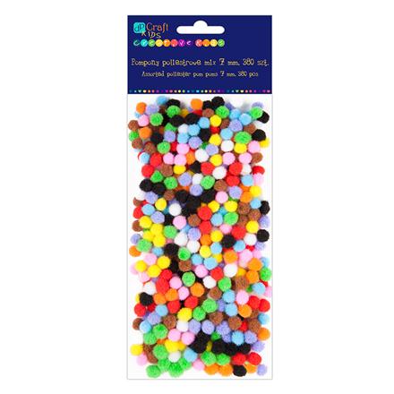Színes pompom 7mm - 380 db