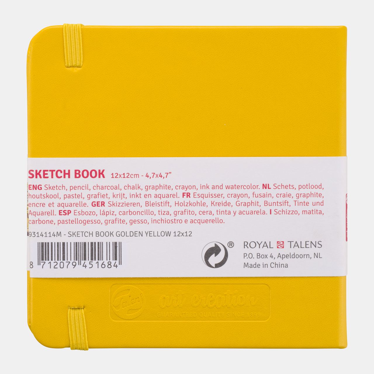 Talens Art Creation vázlattömb Golden Yellow 12 x 12 cm, 140 g/m², 80 lap
