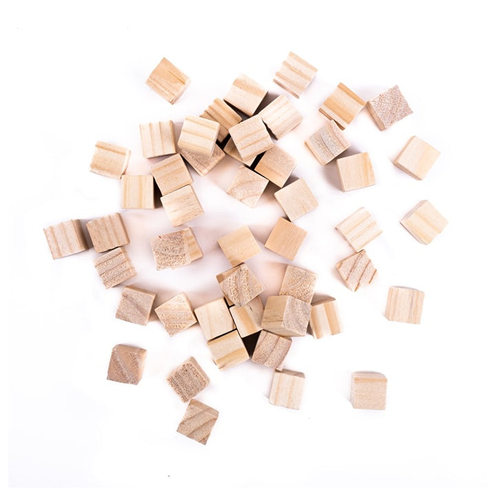 Természetes fakockák 15x15 mm / 49 darabos készlet (1)