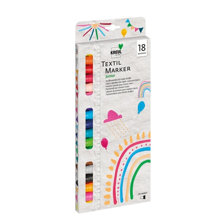 Textil filctoll készlet KREUL JAVANA Texi Max SUNNY 18 db