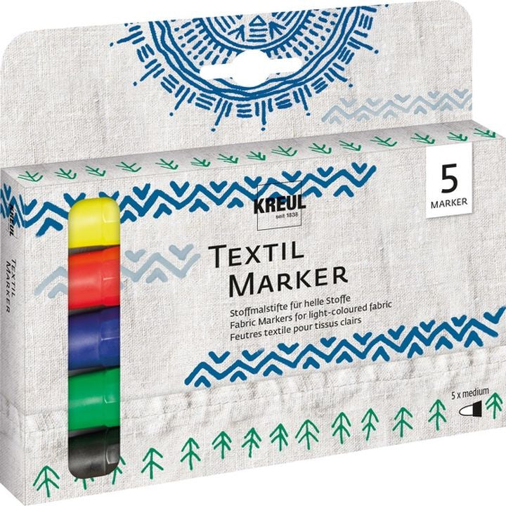 Textil filctoll készlet KREUL JAVANA Texi Max SUNNY 5 db