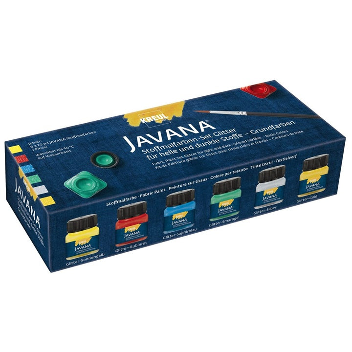 Textilfesték csillogó színek JAVANA KREUL - Basic Colors / 6db