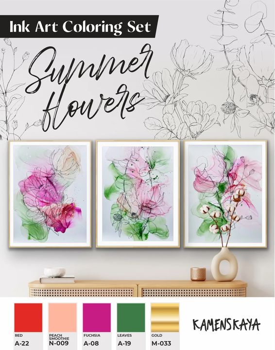 Tintakészlet KAMENSKAYA 'SUMMER FLOWERS' (3)