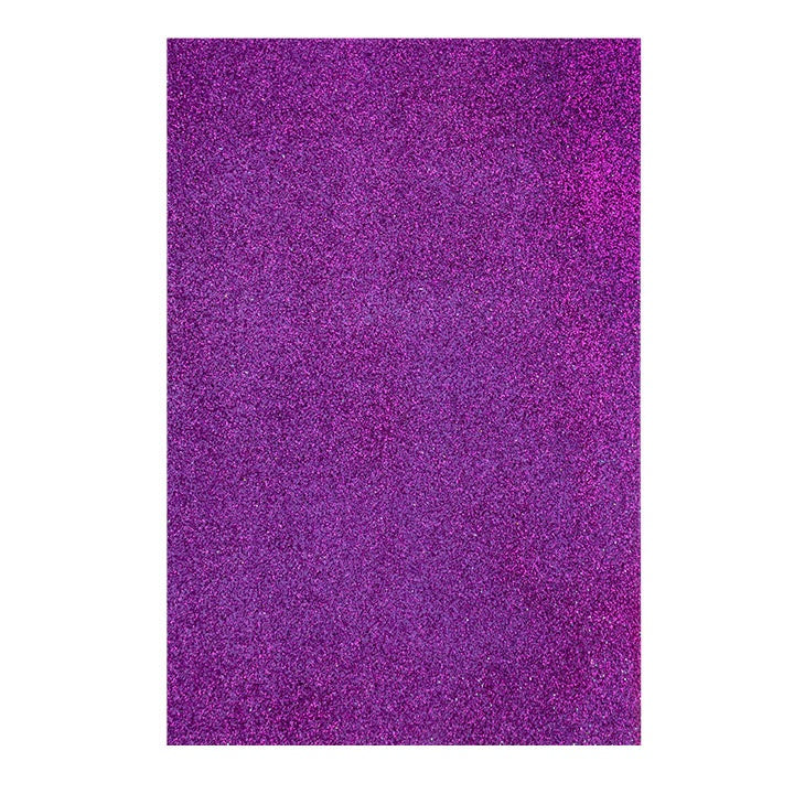 Öntapadós csillogó dekorációs gumi EVA sheet 20x30 cm – purple